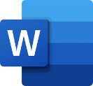 Microsoft word logo in color.